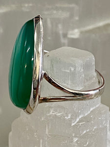 Green Onyx Sterling Silver Ring