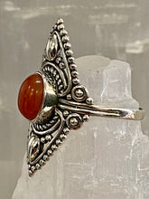 Load image into Gallery viewer, Bamboo Coral Filigree Oval Sterling Silver Ring