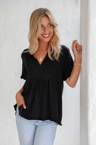 Black Madison Top
