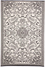 Load image into Gallery viewer, Murano Black And Cream Traditional Recycled Plastic Reversible Outdoor Rug
