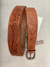 Load image into Gallery viewer, Butler Tooled Belt - Tan