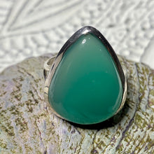 Load image into Gallery viewer, Green Onyx Sterling Silver Ring