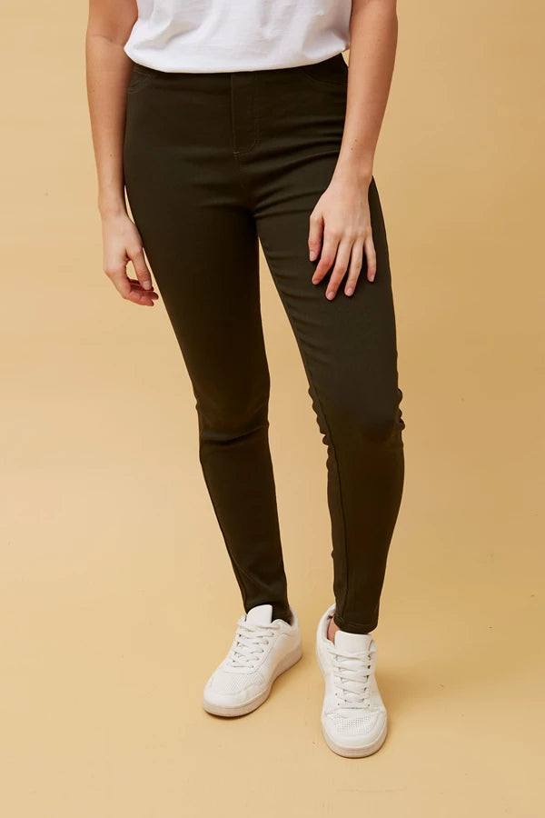 Khaki skinny best sale jeggings