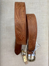 Load image into Gallery viewer, Butler Tooled Belt - Mud